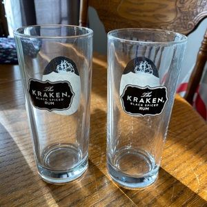 The Kraken Black Spiced Rum-2 Glasses